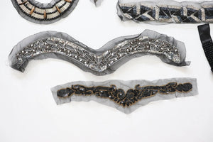 LOT #7 bundle job lot embellished trims, craft clear out