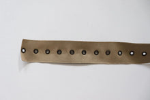 LOT #77 faux leather bronze metallic trim with eyelet detail  just under 2.5 metres