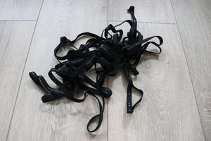 LOT#75 - bundle of black swimwear elastic with grip used on strapless cups.
