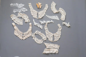 LOT #14  bundle job lot lace trims, collars