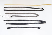 LOT #34 bundle braid trim job lot  black with chain and bugle beading