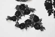 LOT #79 bundle job lot of black lace trims and applique
