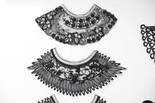 bundle job lot  Black mix of lace neckline collar craft sewing clearout,