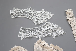 LOT #14  bundle job lot lace trims, collars