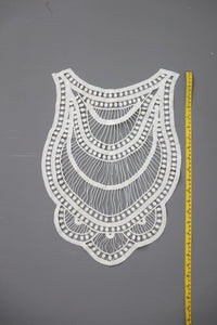 cream/ natural lace neckline/ back  trim insert - craft clearout  length 52cm