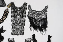 LOT #79 bundle job lot of black lace trims and applique