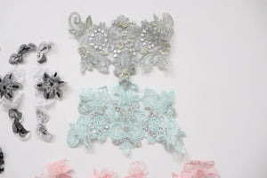 LOT #83 bundle job lot of embellished trims and beaded applique