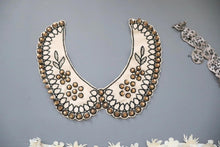 LOT #96 - bundle of faux leather trim, collar, applique