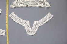 LOT #53 bundle x 4 job lot  Cream lace neckline collar back trim - craft clearout,