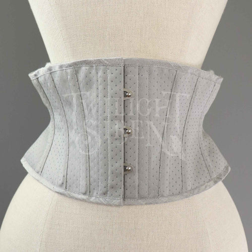24.5  INCH WAIST ELIZA GREY SPOT COUTIL CORSET BELT