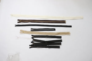 LOT#62 Bundle x 10 job lot zips   variety of lengths, open,closed, invisible