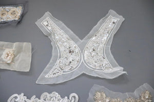 LOT #93 big bundle job lot cream/white embellished lace trims