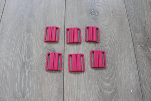 6 x Fuchsia pink plastic bikini clasps , Width 4cm // 40mm