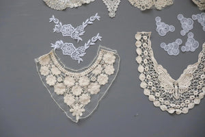 LOT #92 big bundle job lot cream lace trims