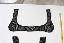 bundle x 5 job lot Black mix of lace neckline collar trim, applique insert - craft sewing clearout,