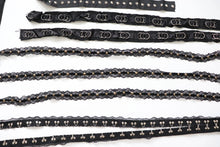 Bundle/ craft clearout  big lot of trims, useful for alt fashion sewing, goth diy