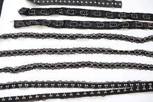Bundle/ craft clearout  big lot of trims, useful for alt fashion sewing, goth diy