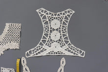 bundle x 4 job lot cream lace neckline collar back trim insert - craft sewing clearout,