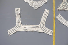 LOT #53 bundle x 4 job lot  Cream lace neckline collar back trim - craft clearout,