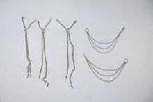 LOT #110 silver chains, bag charm diy, craft clear out