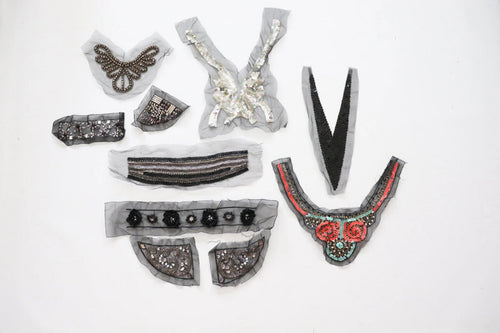 LOT #6  bundle job lot embellished trims, craft clearout