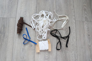 LOT #71  - bundle of bra underwire casing, craft clearout, bra lingerie sewing