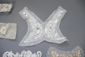 LOT #93 big bundle job lot cream/white embellished lace trims