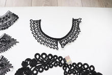 bundle job lot  Black mix of lace neckline collar craft sewing clearout,