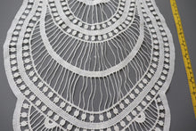 cream/ natural lace neckline/ back  trim insert - craft clearout  length 52cm