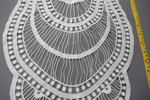 cream/ natural lace neckline/ back  trim insert - craft clearout  length 52cm