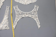 bundle x 4 job lot- Cream / natural lace neckline collar back trim insert - craft sewing clearout,