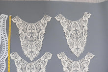 bundle x 5 job lot Cream / ivory lace neckline collar trim, applique insert - craft sewing clearout