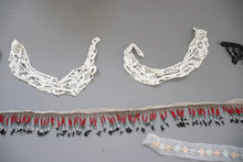 LOT #98 big bundle job lot cream lace trims, beaded ribbon trims