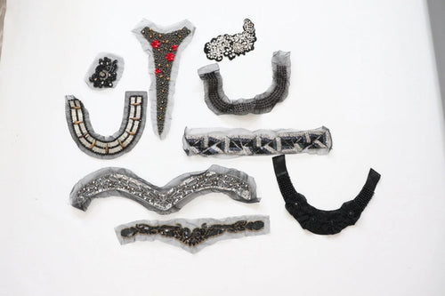 LOT #7 bundle job lot embellished trims, craft clear out