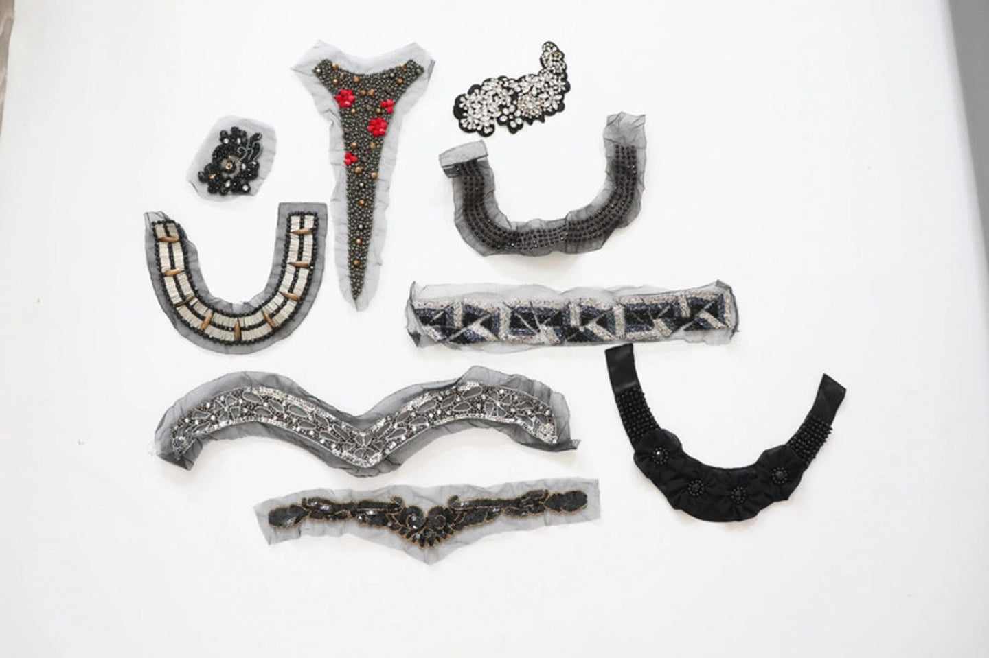 LOT #7 bundle job lot embellished trims, craft clear out
