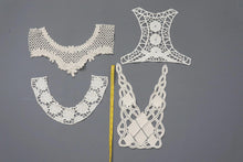 bundle x 4 job lot cream lace neckline collar back trim insert - craft sewing clearout,