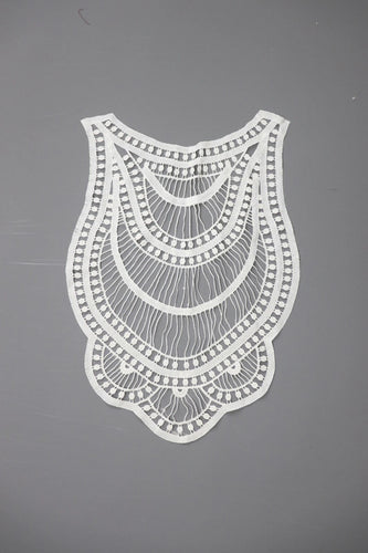 cream/ natural lace neckline/ back  trim insert - craft clearout  length 52cm
