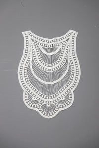 cream/ natural lace neckline/ back  trim insert - craft clearout  length 52cm