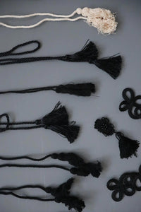 LOT #94 big bundle job lot black and cream tassle and braid