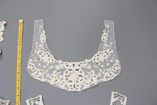 bundle x 4 job lot- Cream / natural lace neckline collar back trim insert - craft sewing clearout,