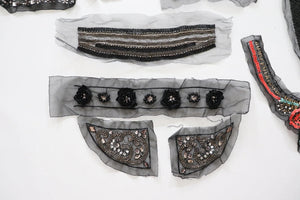 LOT #6  bundle job lot embellished trims, craft clearout