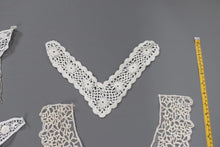bundle x 8 job lot Cream/ white lace neckline collar trim, applique insert - craft sewing clearout,