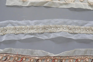 LOT #10  bundle job lot embellished trims, craft clearout