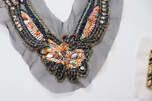 LOT #43 beaded mesh neckline bundle x 3 job lot