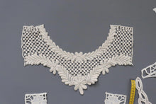 bundle x 4 job lot cream lace neckline collar back trim insert - craft sewing clearout,