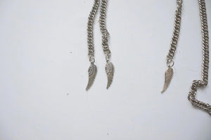 LOT #110 silver chains, bag charm diy, craft clear out