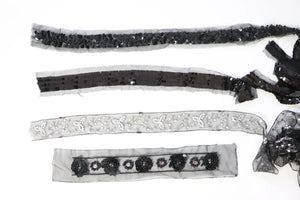 LOT #29 bundle x 4 beaded/ sequin trim.