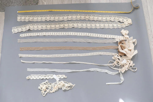 LOT #70 bundle lace trim  job lot  Cream / white/ ivory,- craft clearout