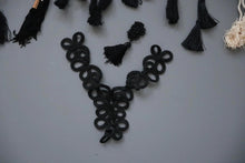 LOT #94 big bundle job lot black and cream tassle and braid