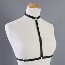 SARAH CHOKER BODY HARNESS BLACK- FIT UP TO 34" RIBCAGE